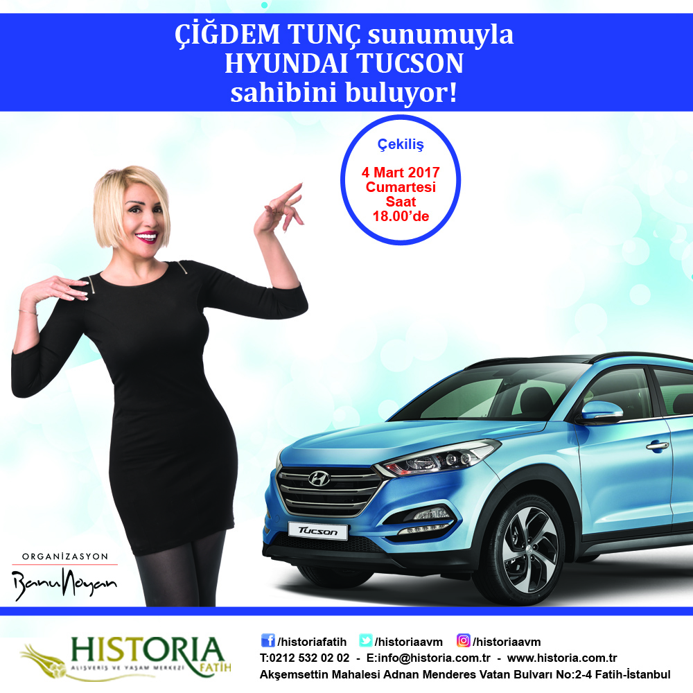 Hyundaı Tuscon Historia AVM’de sahibini bekliyor