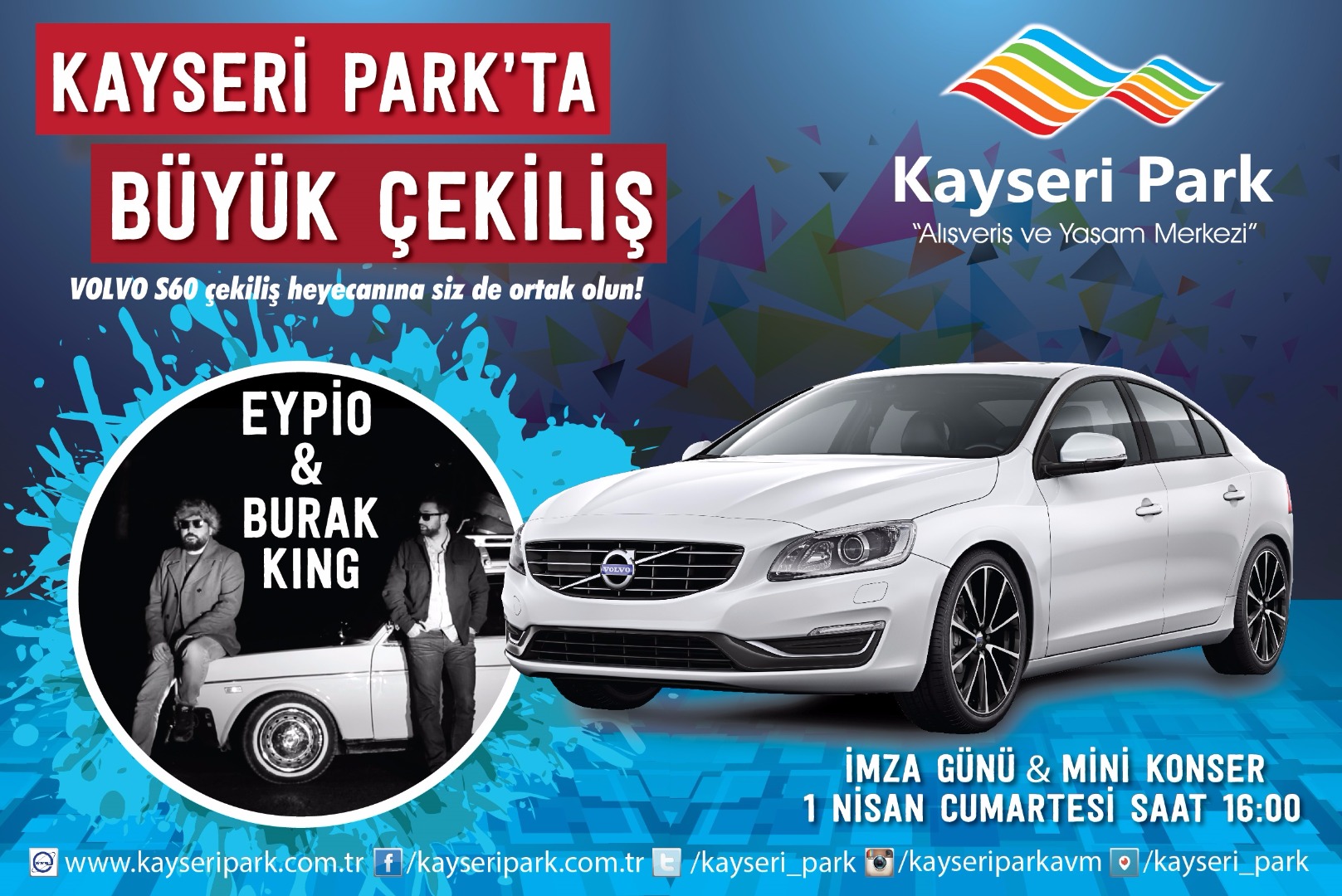 Kayseri Park ziyaretçisine Volvo marka otomobil kazandıracak