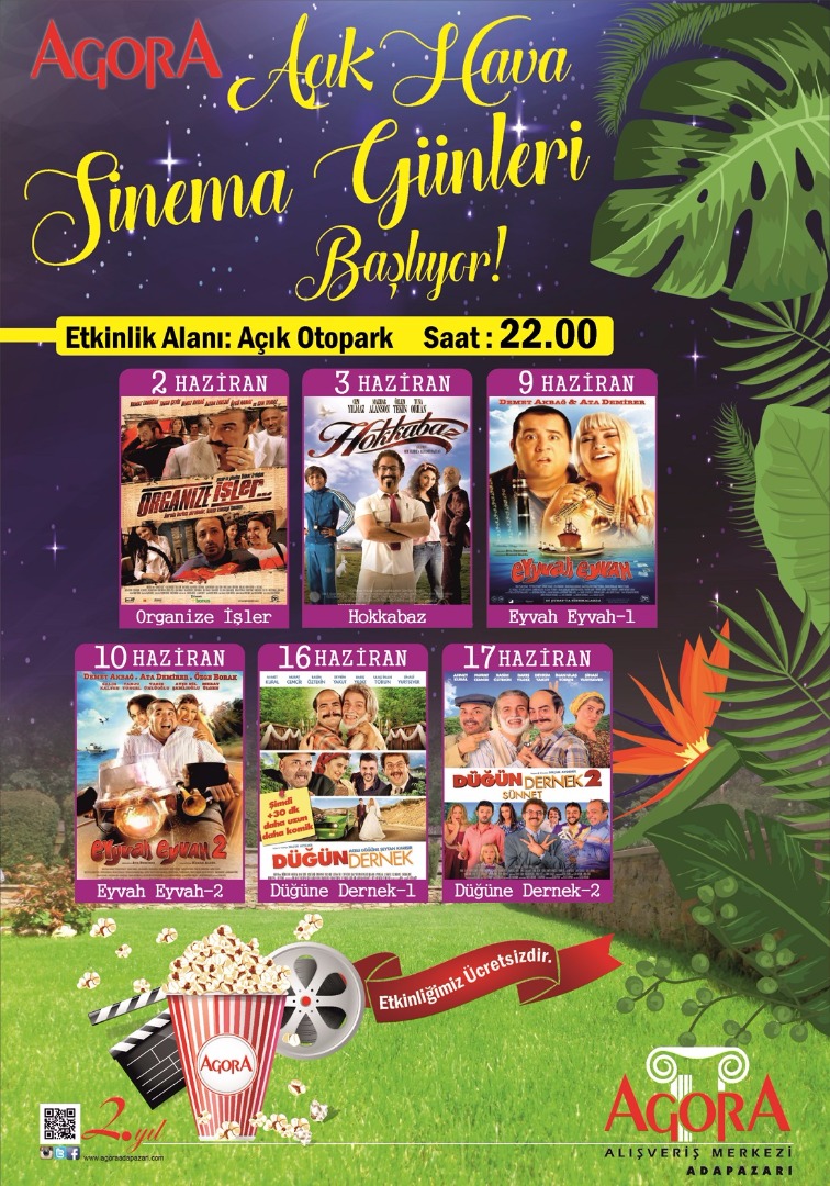 Agora’da sinema açık havada ücretsiz olarak izlenecek