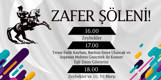 Zafer Bayramı rüzgarı Arcadium’da esecek