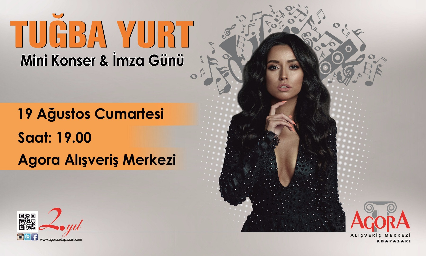 Tuğba Yurt Agora’nın konuğu olacak