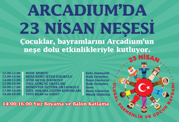 Arcadium AVM 23 Nisan’a hazır