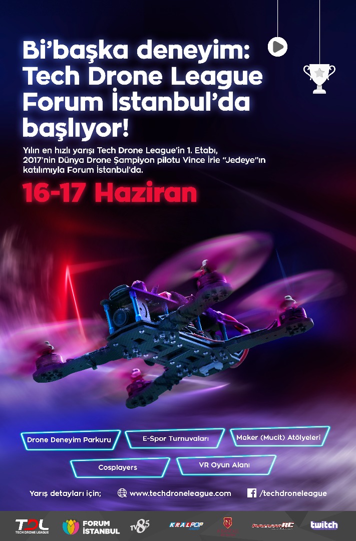 Tech Drone Ligi’nde bu yıl Forum İstanbul’da dünya rekoru kırılacak
