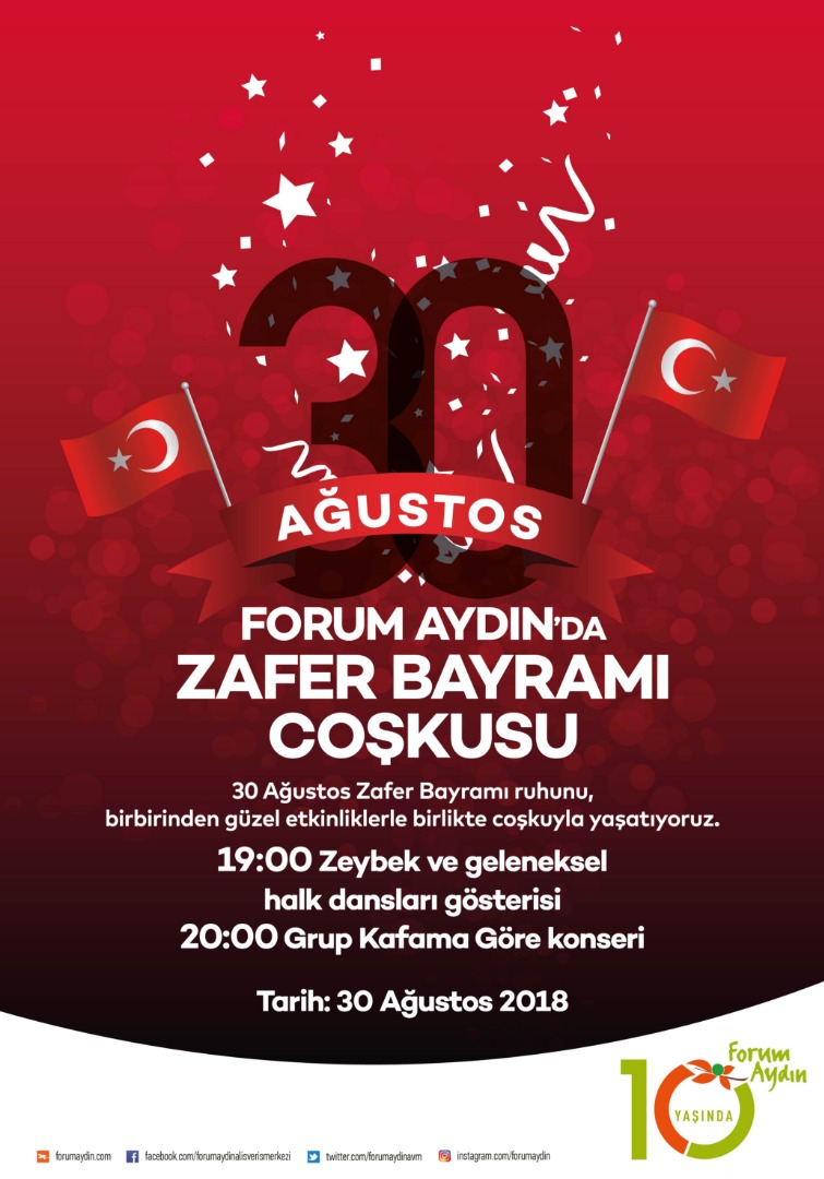 Forum Aydın Zafer Bayramı için özel etkinlikler düzenleyecek