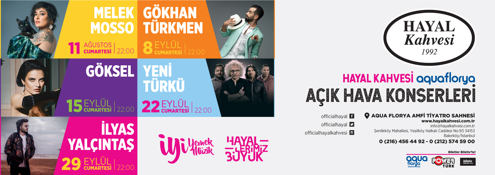 Yaz Aqua Florya konserleriyle geçecek