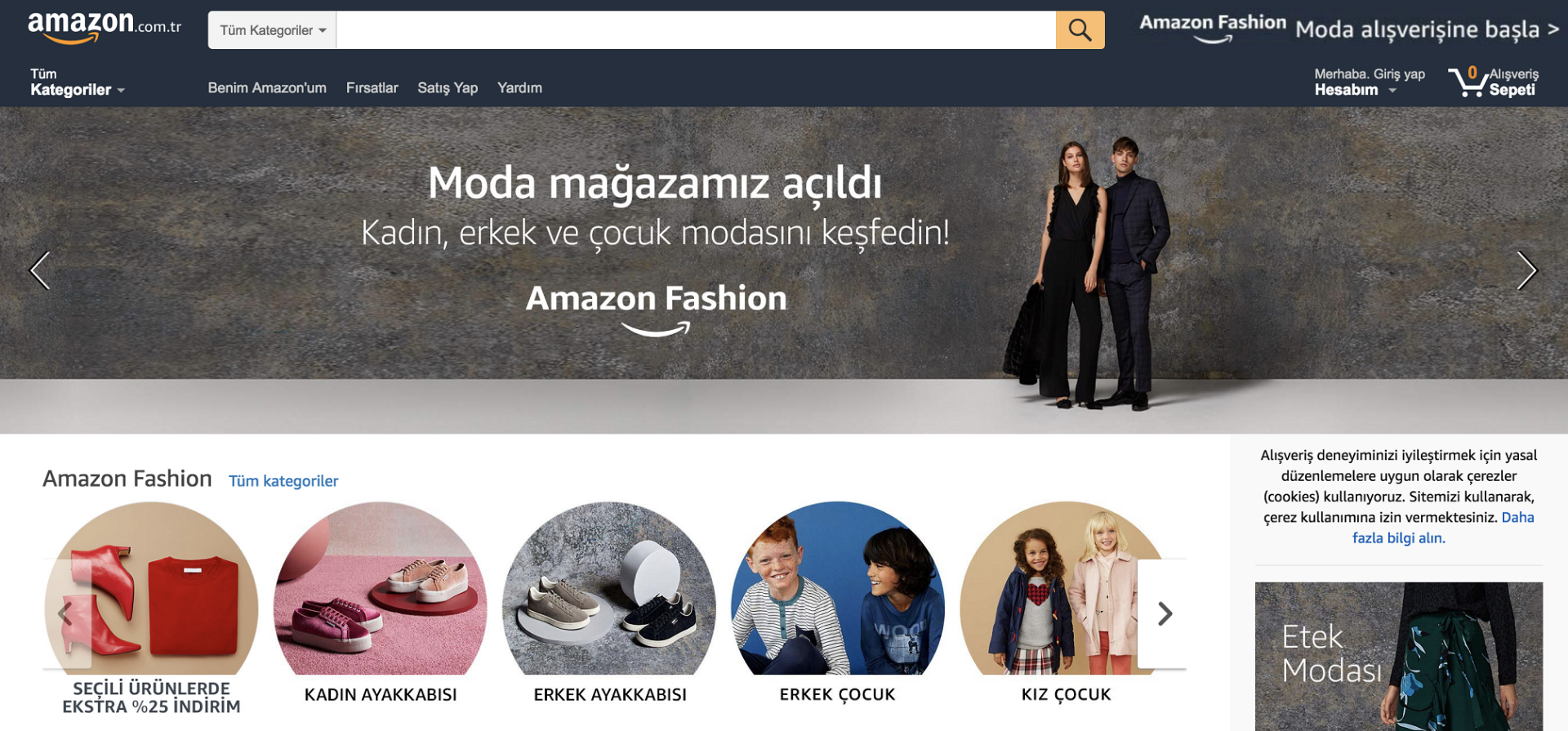 Amazon Fashion birçok markasıyla hizmete girdi