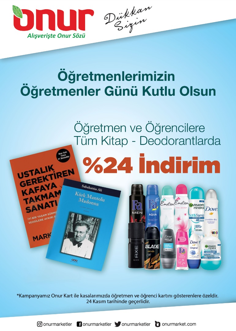 Onur’dan Öğretmenler Günü’ne özel sürprizler
