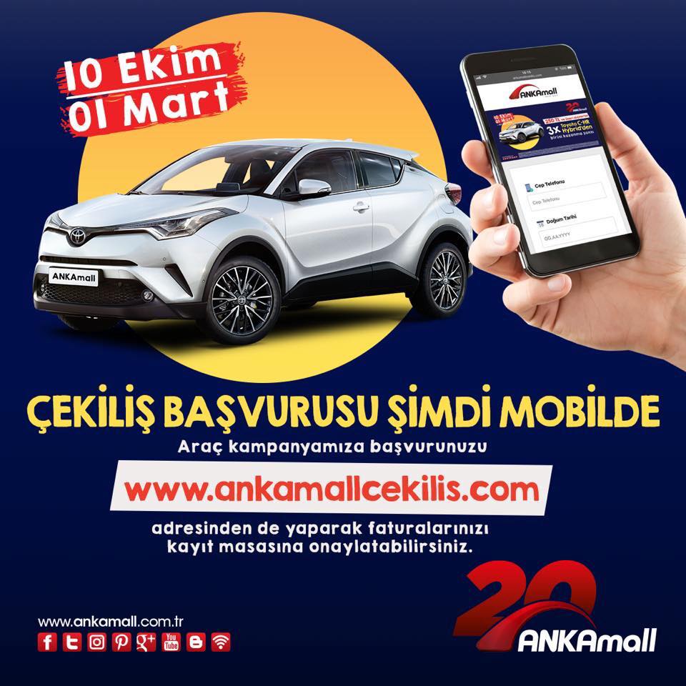 ANKAmall ziyaretçileri yeni yıla hybrid araçla girecek