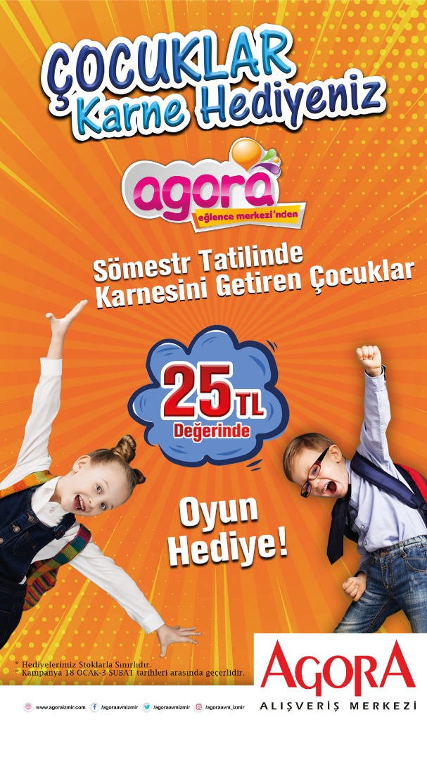Minikler Agora’da sömestr tatilinde hem kazanacak hem eğlenecek