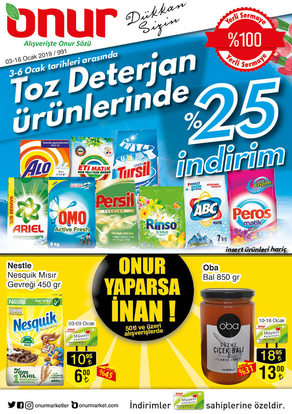 Onur’da yeni yıl kampanyalarla başladı