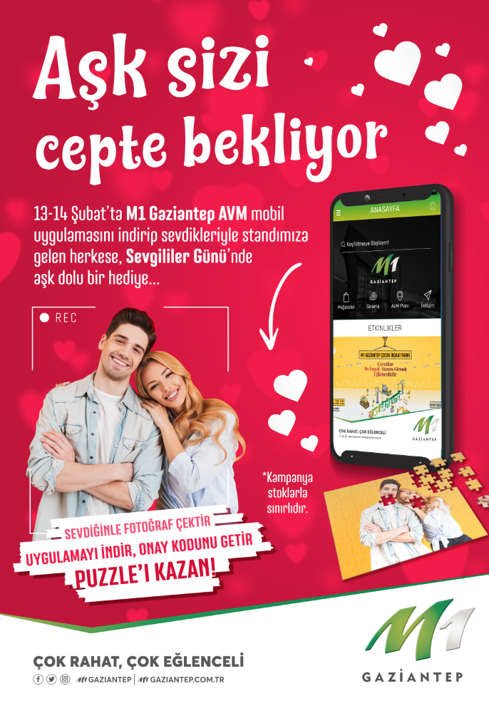 Çektiğiniz fotoğraflar M1 Gaziantep’te “puzzle”a dönüşecek