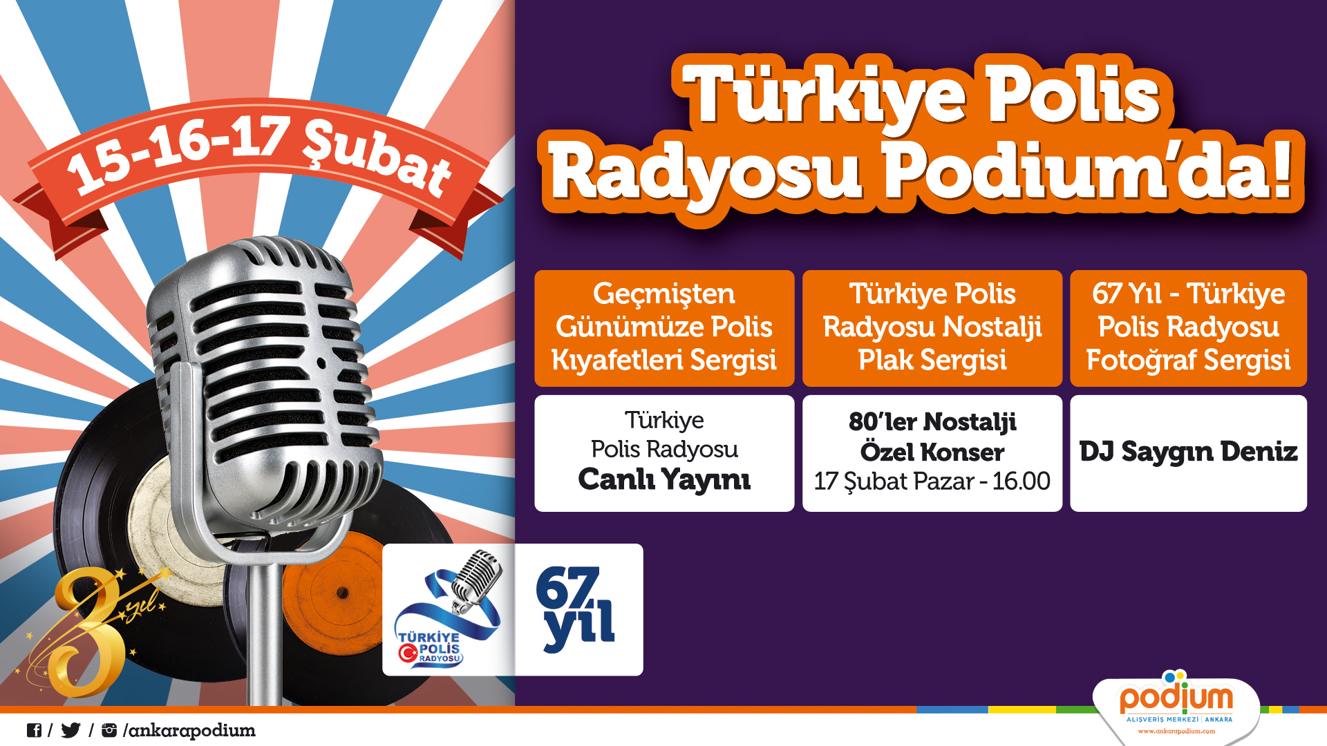 Türkiye Polis Radyosu'nun arşivi Podium Ankara'da sergilenecek
