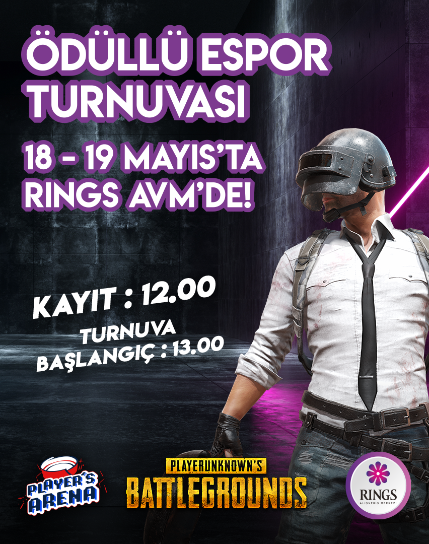 Ödüllü PUBG Turnuvası Rings AVM’de!