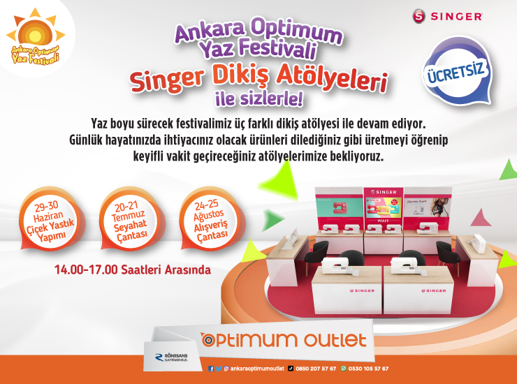 Ankara Optimum misafirleri dikiş atölyelerinde eğlenecek