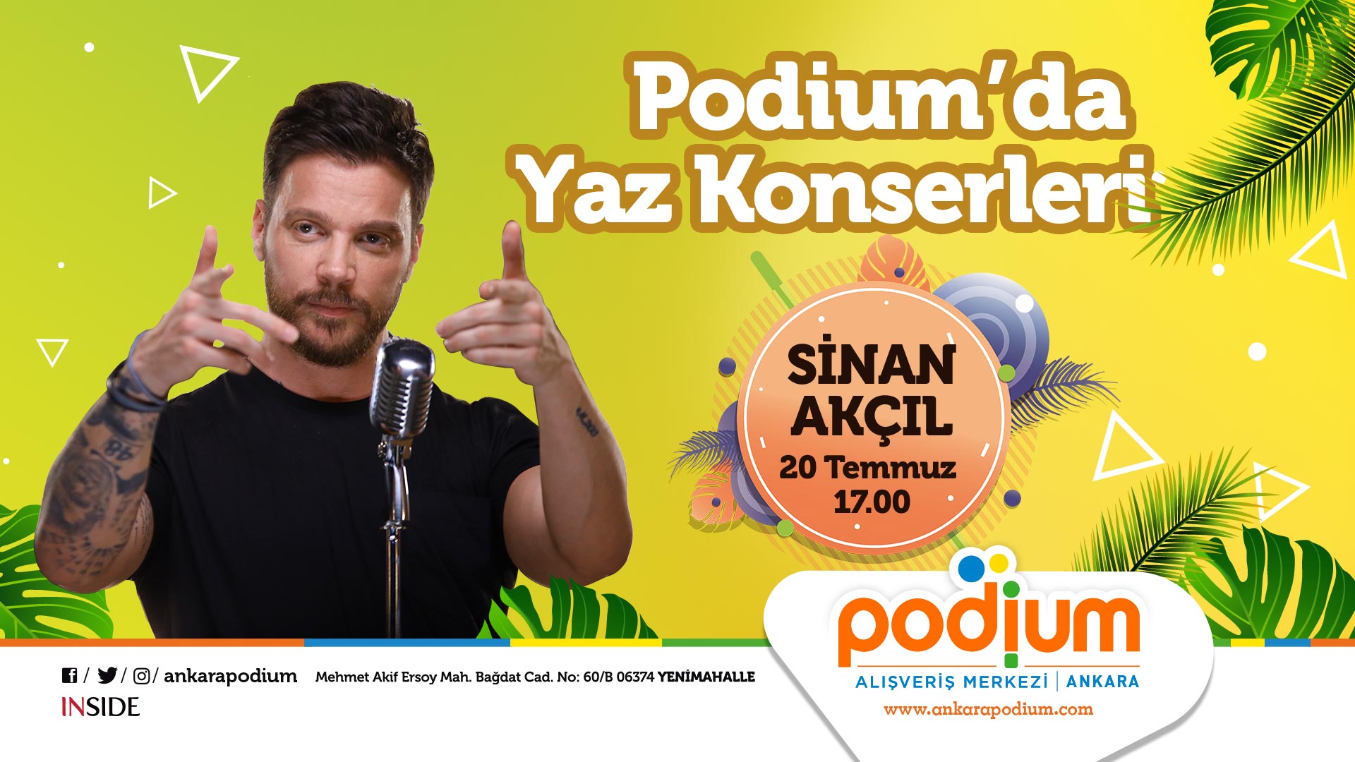 Podium Ankara yaz konserlerine Sinan Akçıl’la başlayacak
