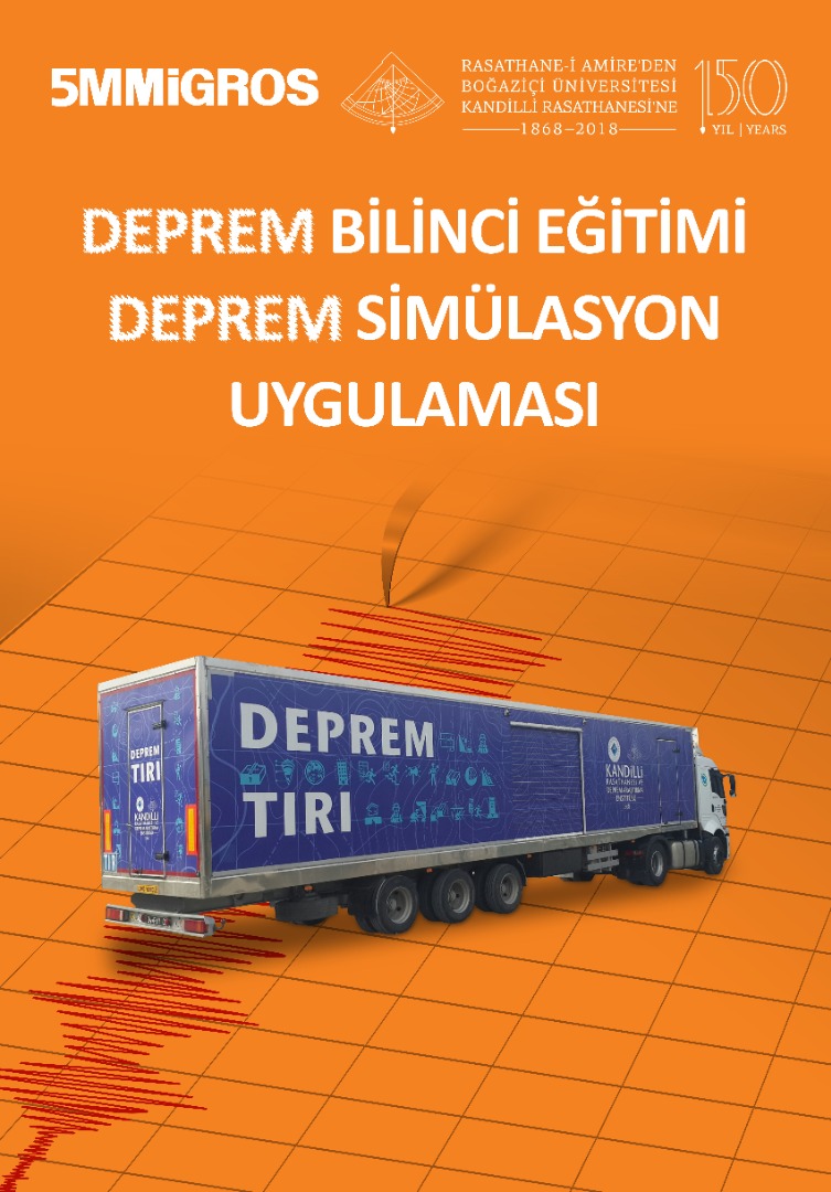 Deprem ile ilgili eğitim tırı yollarda