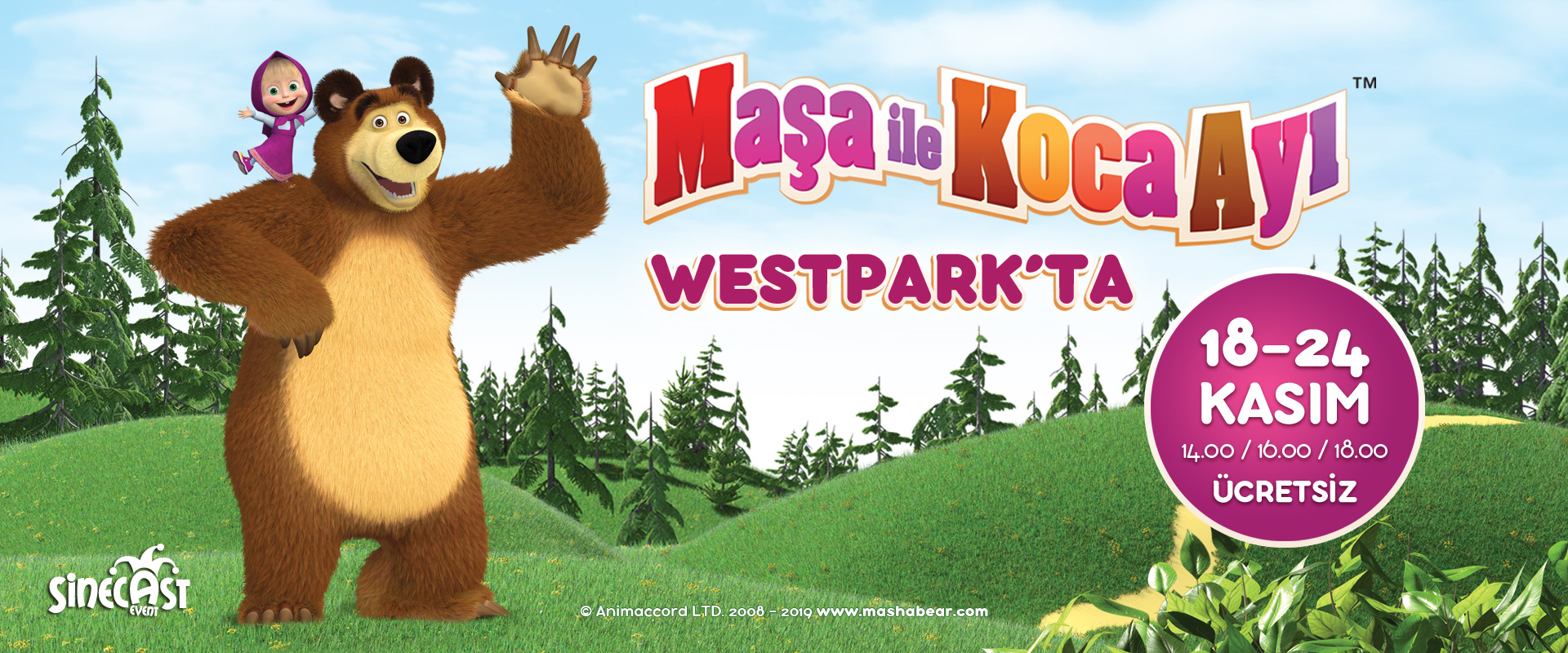 Maşa ile Koca Ayı Westpark’ ta