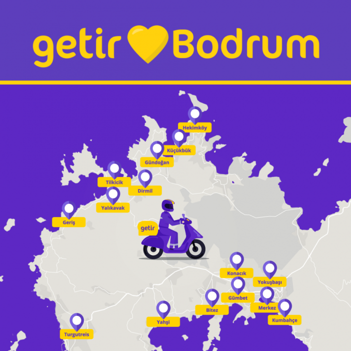 Getir Bodrum’u tercih edenlere mutluluk getirmeye başladı
