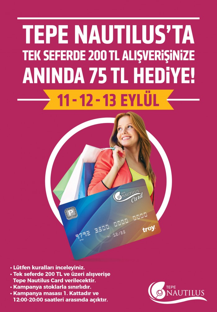 Kazandıran alışveriş Tepe Nautilus’ta