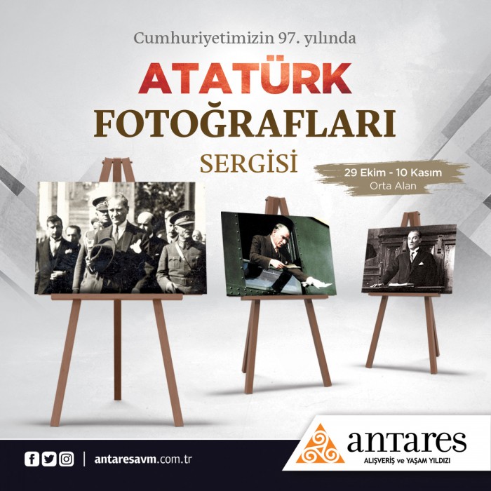 29 Ekim'e özel Atatürk fotoğrafları sergisi Antares'te