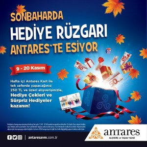 Sonbaharda hediye rüzgârı Antares’te esiyor