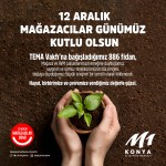 M1 Konya AVM Mağazacılar Günü’nde Tema Vakfı’na 886 fidan