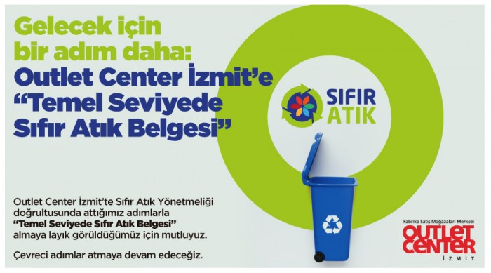 Outlet Center İzmit’e "Temel Seviyede Sıfır Atık Belgesi"