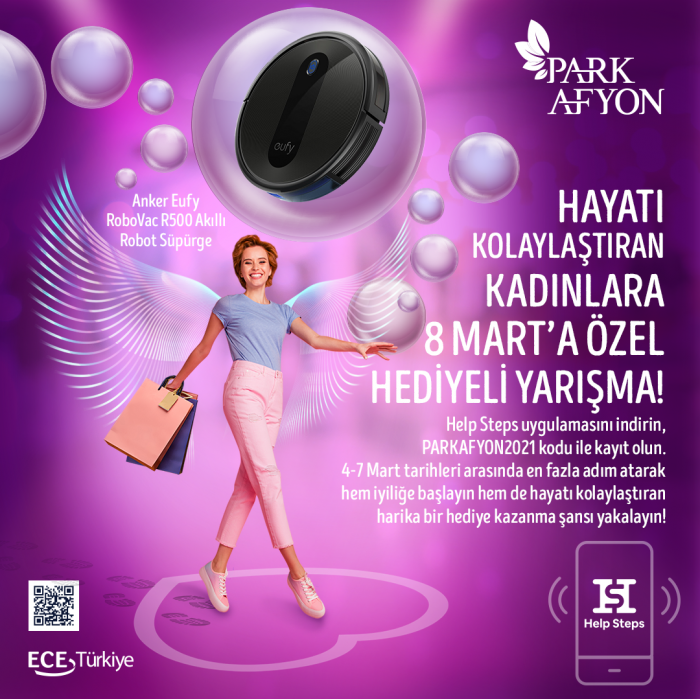 Park Afyon’da Help Steps ile en çok adım atan hediye kazanıyor