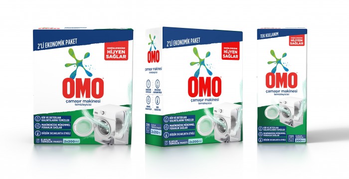 Makinelerde derinlemesine hijyen için OMO çamaşır makinesi temizleyici
