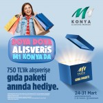 M1Konya AVM’den 750 TL ve üzeri alışverişe gıda paketi hediyesi