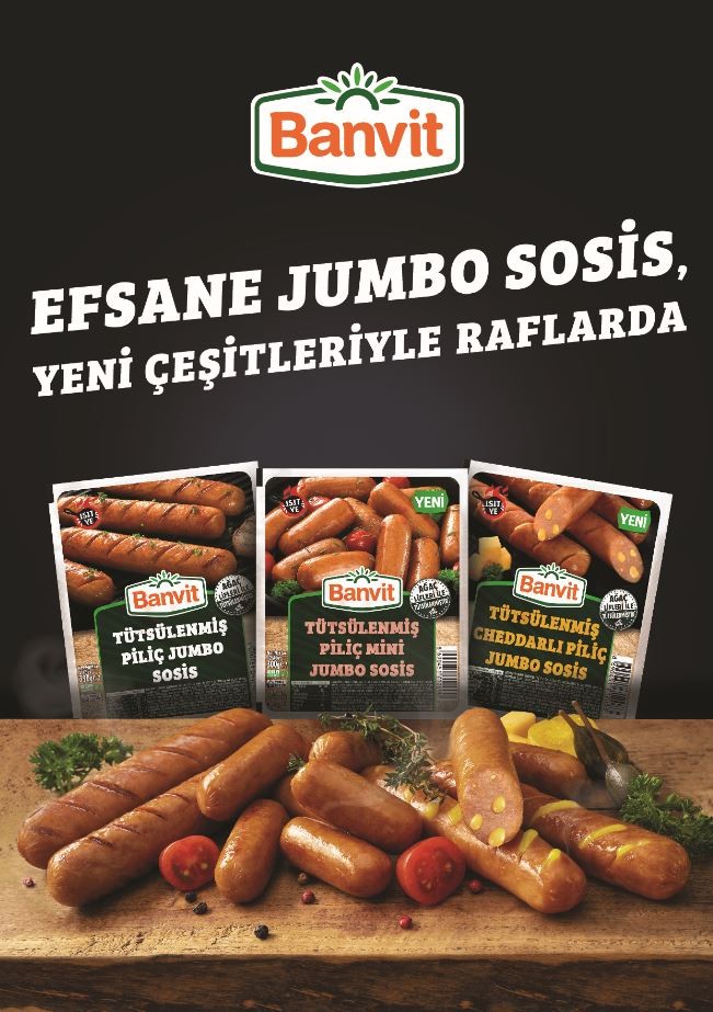 Efsane Banvit Jumbo Sosis, yeni çeşitleriyle raflarda