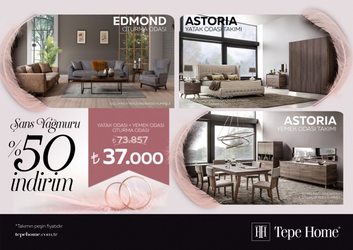 Evlilik hazırlığı yapan çiftlere Tepe Home’dan bahar müjdesi