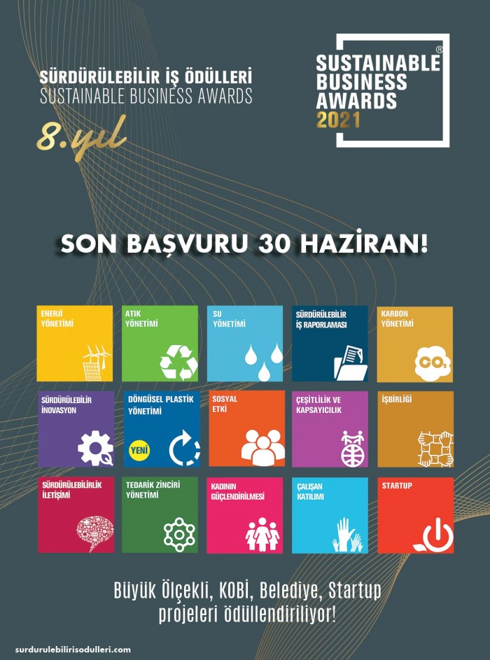 Sürdürülebilir İş Ödülleri 2021 için başvuru süresi 30 Haziran’a kadar uzatıldı