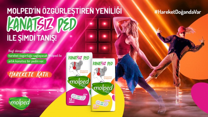 Hijyenik ped kategorisinde bir ilk, Molped kanatsız ped