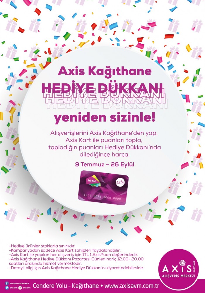 Axis Kağıthane AVM’de hediye yağmuru devam ediyor