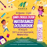 M1Konya AVM, 150 TL ve üzeri alışverişlerde matara hediye ediyor
