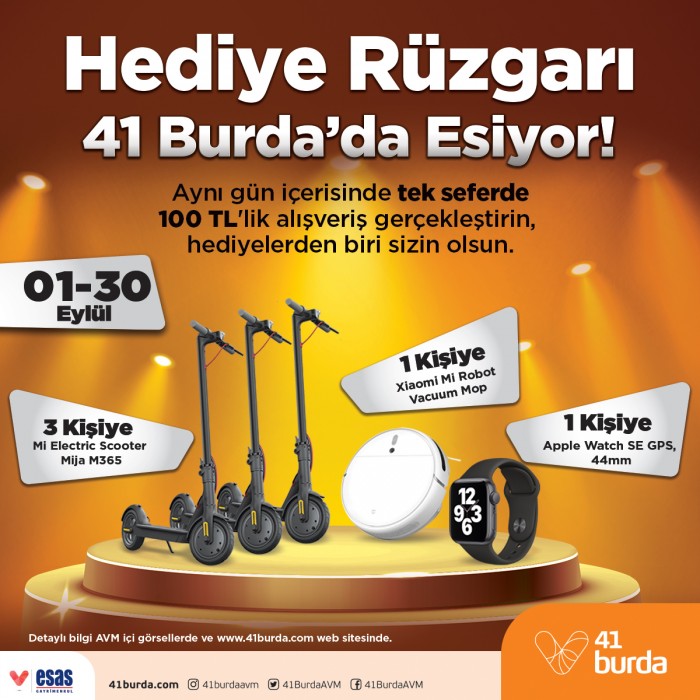 41 Burda AVM’de hediye rüzgârı