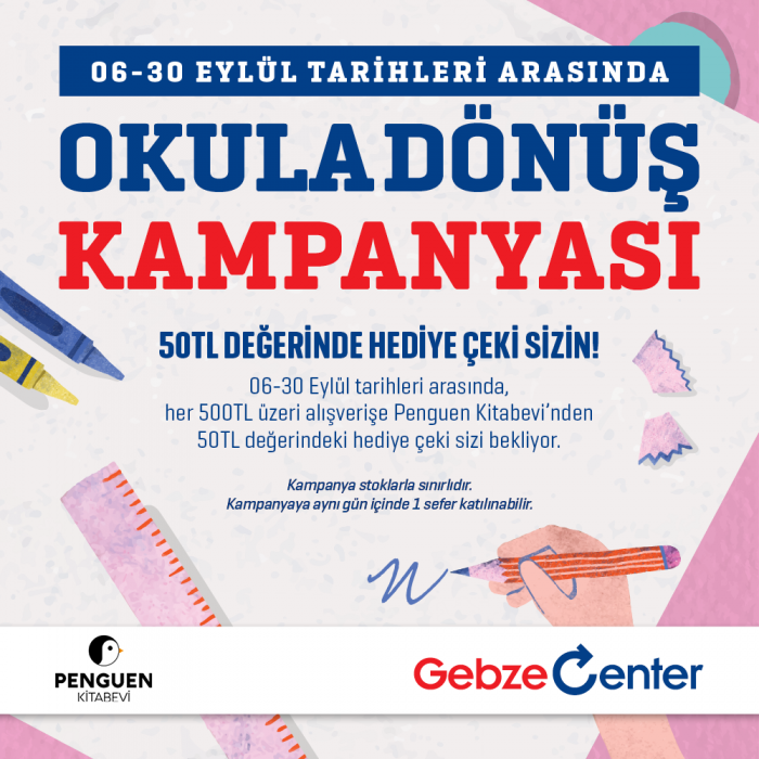 Gebze Center AVM’den okula dönüş kampanyası