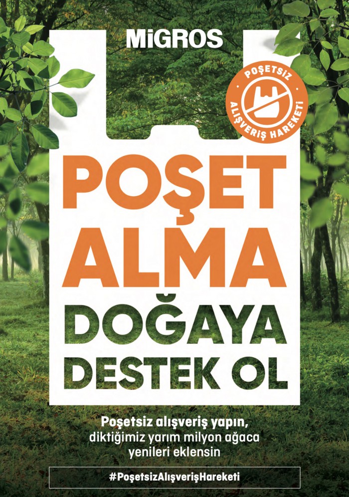 Migros'tan plastik poşet kullanımının azaltılması için önemli kampanya
