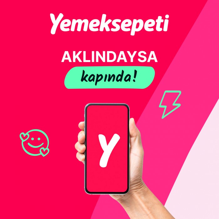 Yemeksepeti yeni logosu ve tasarımıyla “Aklındaysa Kapında” diyor