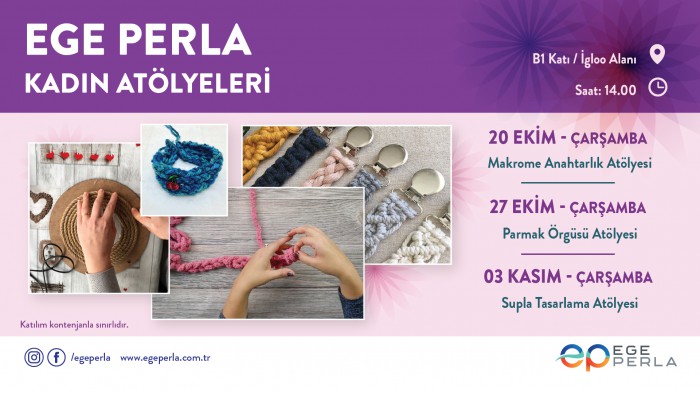Ege Perla kadın atölyeleri başlıyor