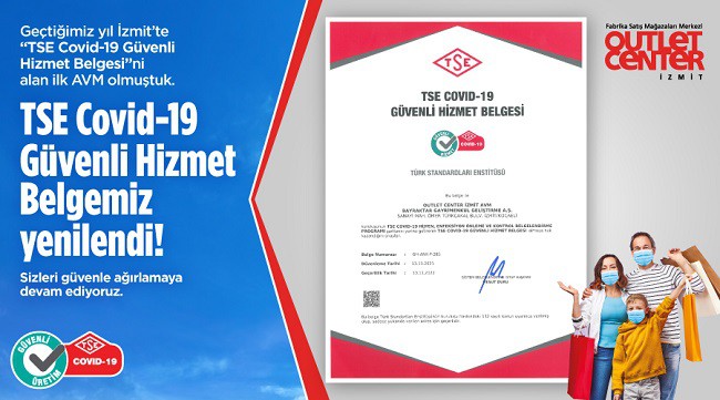 TSE Covid-19 Güvenli Hizmet Belgemiz yenilendi