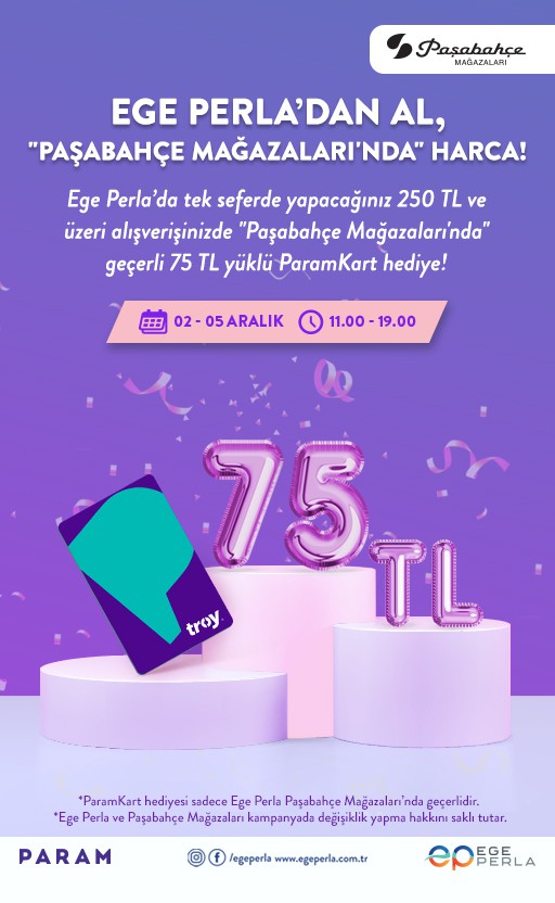 Ege Perla’dan al, Paşabahçe Mağazaları’nda harca