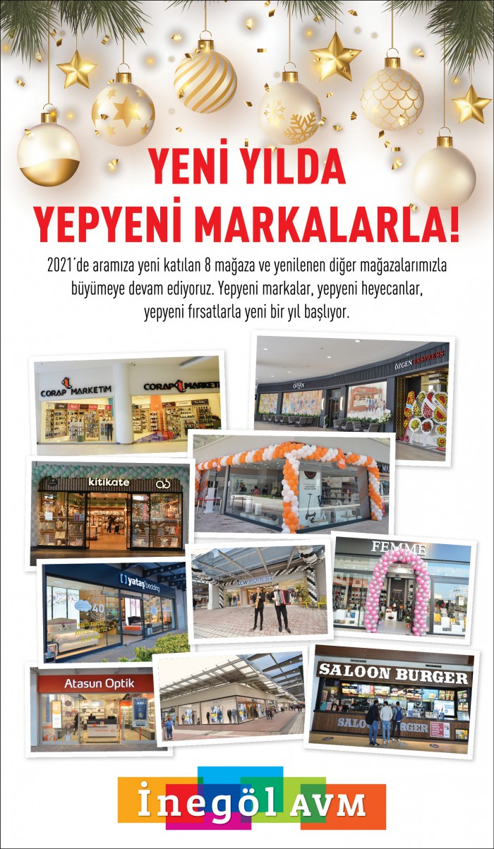 İnegöl AVM 2021’i yeni markaları ve örnek sosyal sorumluluk projeleri ile kapatıyor