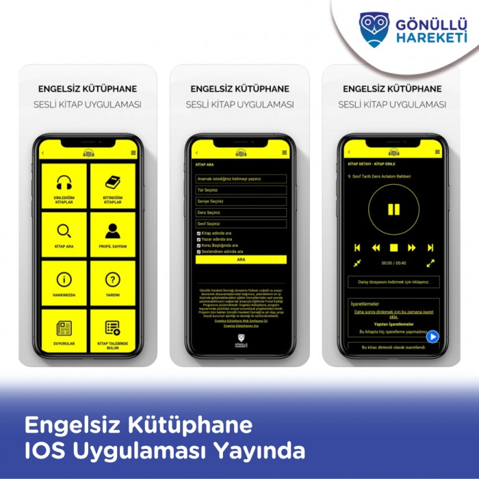 Engelsiz Kütüphane IOS uygulaması yayında