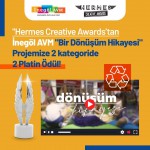 İnegöl AVM, Hermes'te iki kategoride iki platin ödül aldı