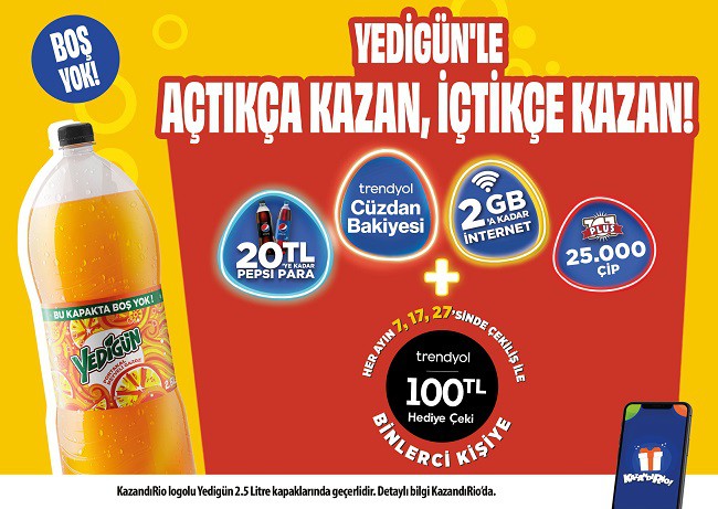Yedigün’den Trendyol hediye çeki kampanyası