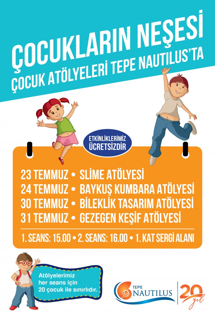 Tepe Nautilus’ta çocuklar yaratıcılıklarını keşfediyor