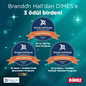 DİMES İK uygulamalarına 3 kategoride Brandon Hall Mükemmellik ödülü