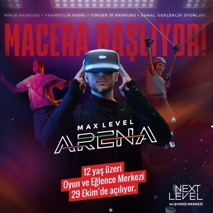 Max Level Arena 29 ekim’de açılıyor